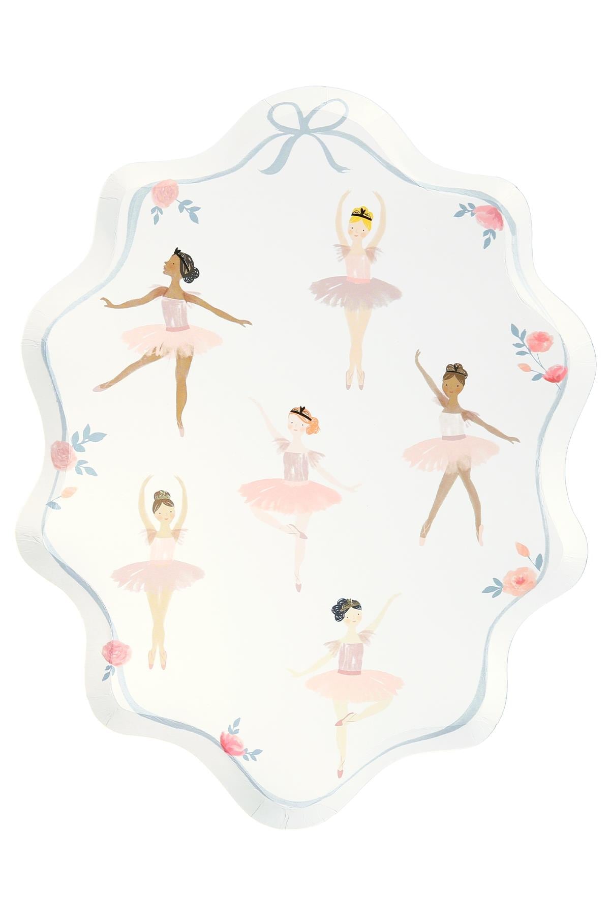 Meri Meri - Ballerina Plates - Balerin Tabaklar - 8li Çok Renkli