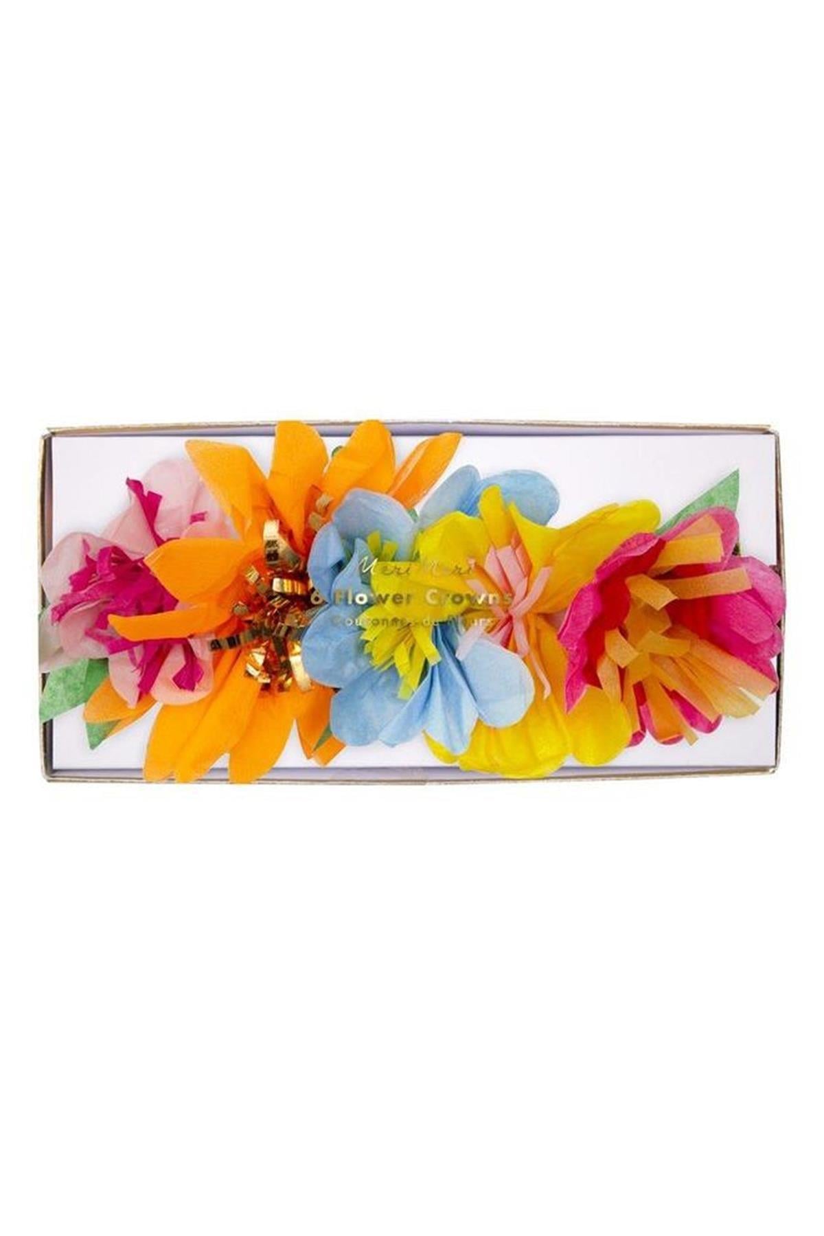 Meri Meri - Bright Floral Party Crowns - Parlak Çiçekli Parti Taçları Çok Renkli