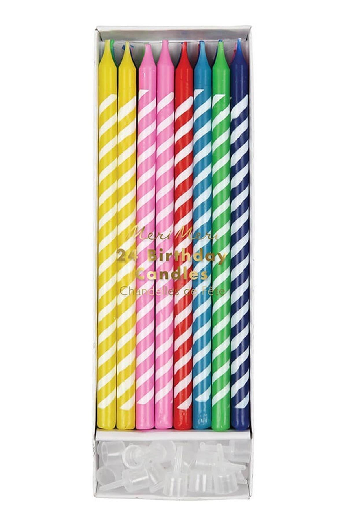 Meri Meri - Bright Party Candles - Parlak Parti Mumları Çok Renkli
