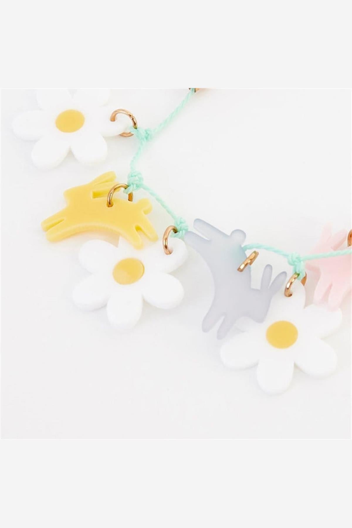 Meri Meri - Bunny & Daisy Bracelet - Tavşan & Papatya Bileklik Çok Renkli