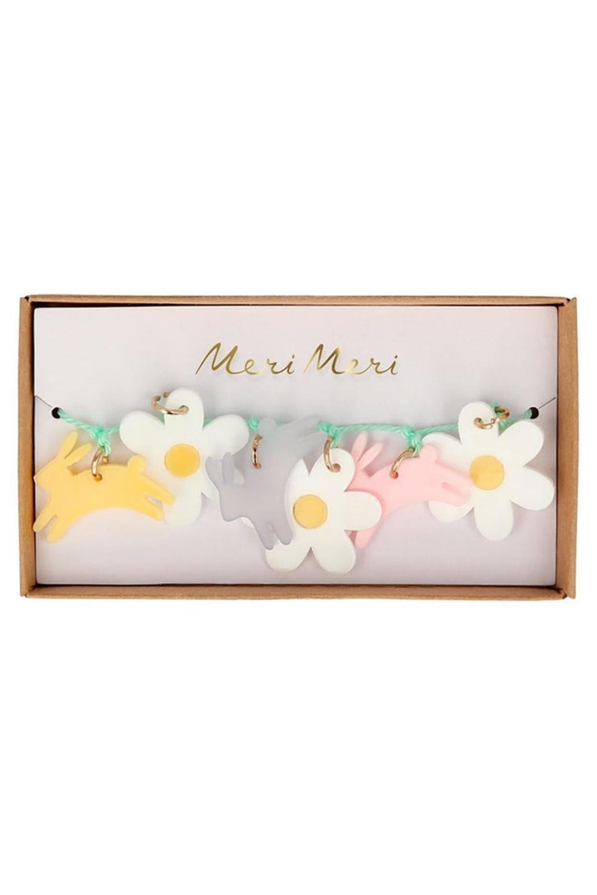 Meri Meri - Bunny & Daisy Bracelet - Tavşan & Papatya Bileklik Çok Renkli