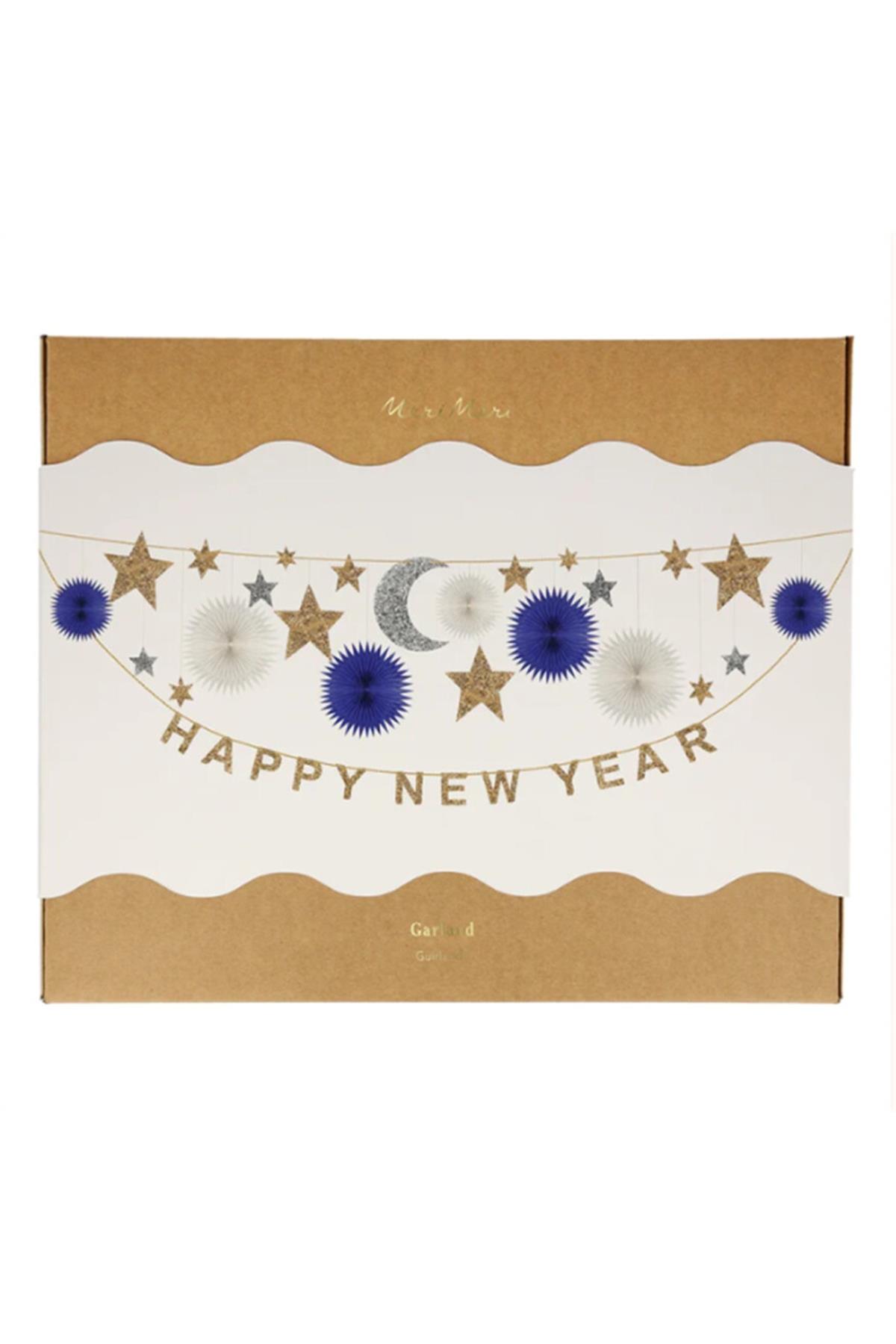 Meri Meri - Celestial New Year Garland - Happy New Year Asılan Süs Çok Renkli