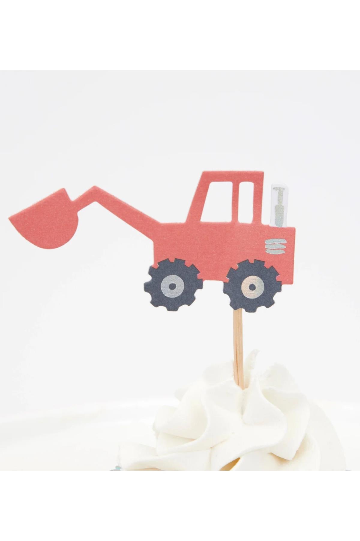 Meri Meri - Construction Cupcake Kit - İnşaat Cupcake Kit Çok Renkli