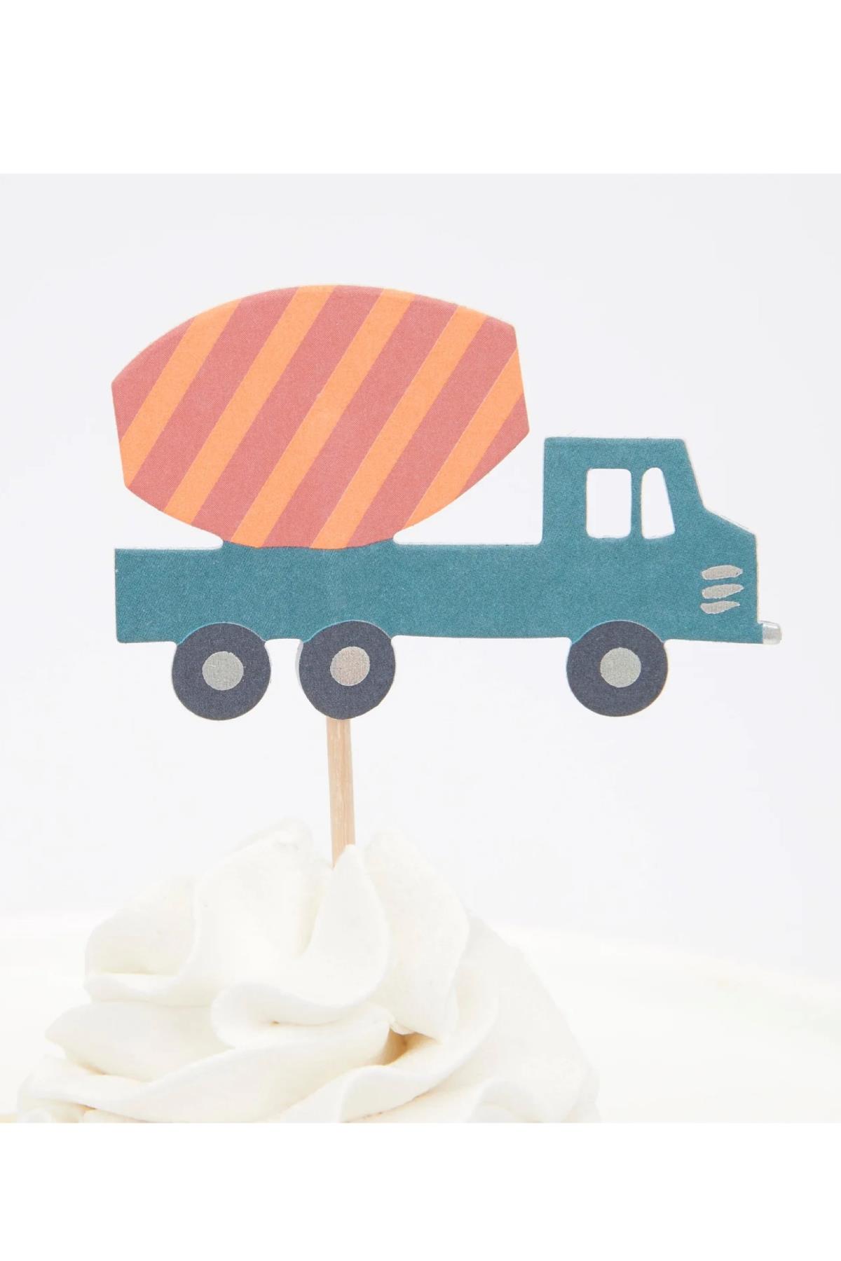 Meri Meri - Construction Cupcake Kit - İnşaat Cupcake Kit Çok Renkli