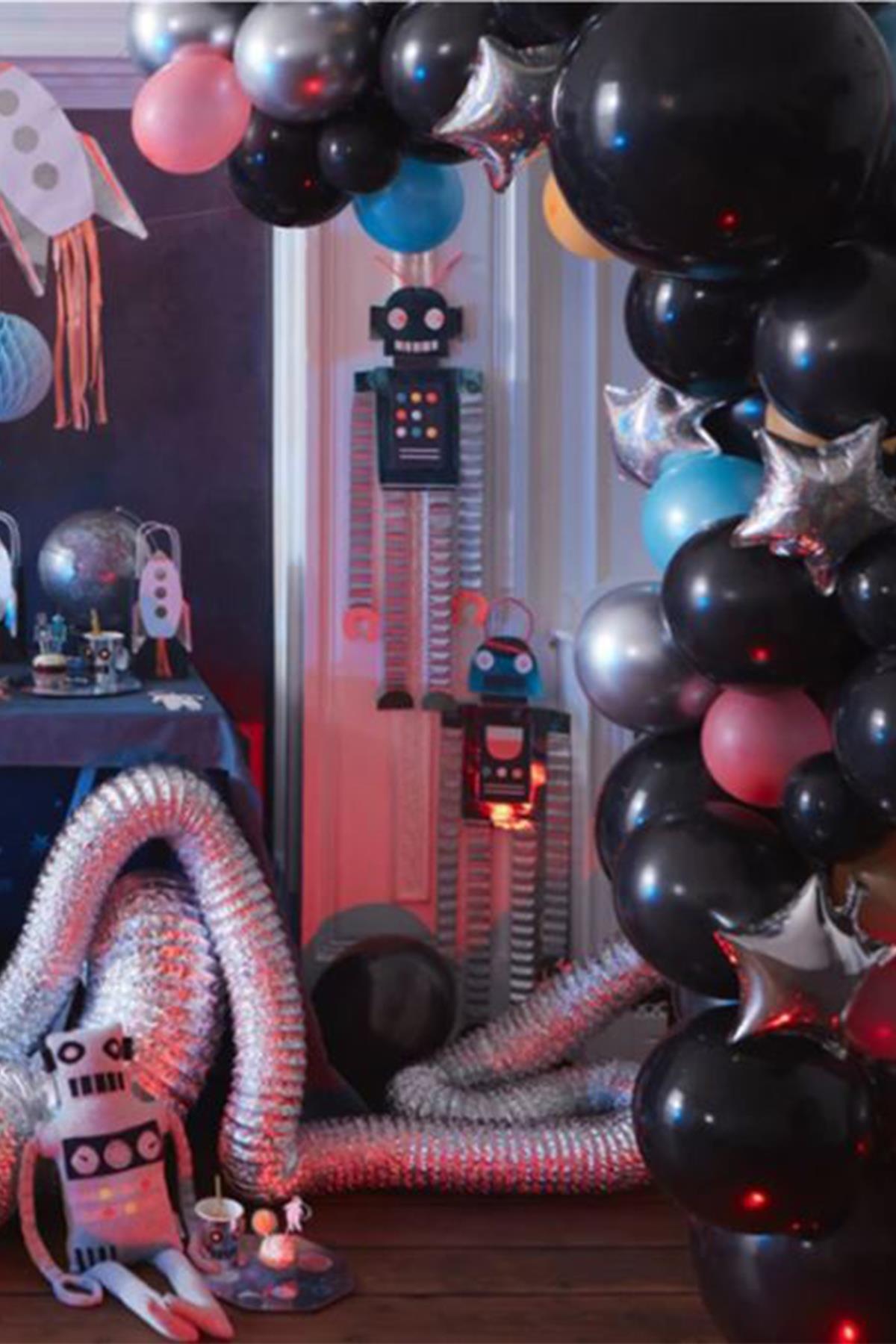 Meri Meri - Cosmic Balloon Garland Kit - Uzay Balon Seti - 48 balon Çok Renkli