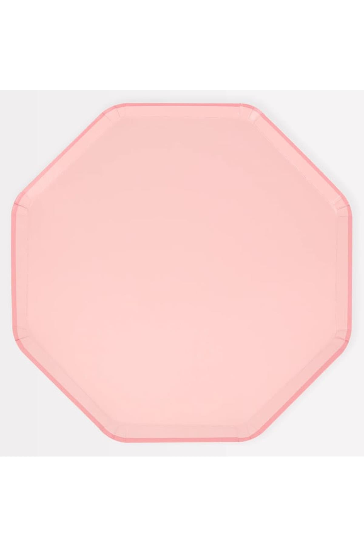 Meri Meri - Cotton Candy Pink Dinner Plates - Pamuk Şeker Pembesi Tabaklar (L) (x8) Çok Renkli