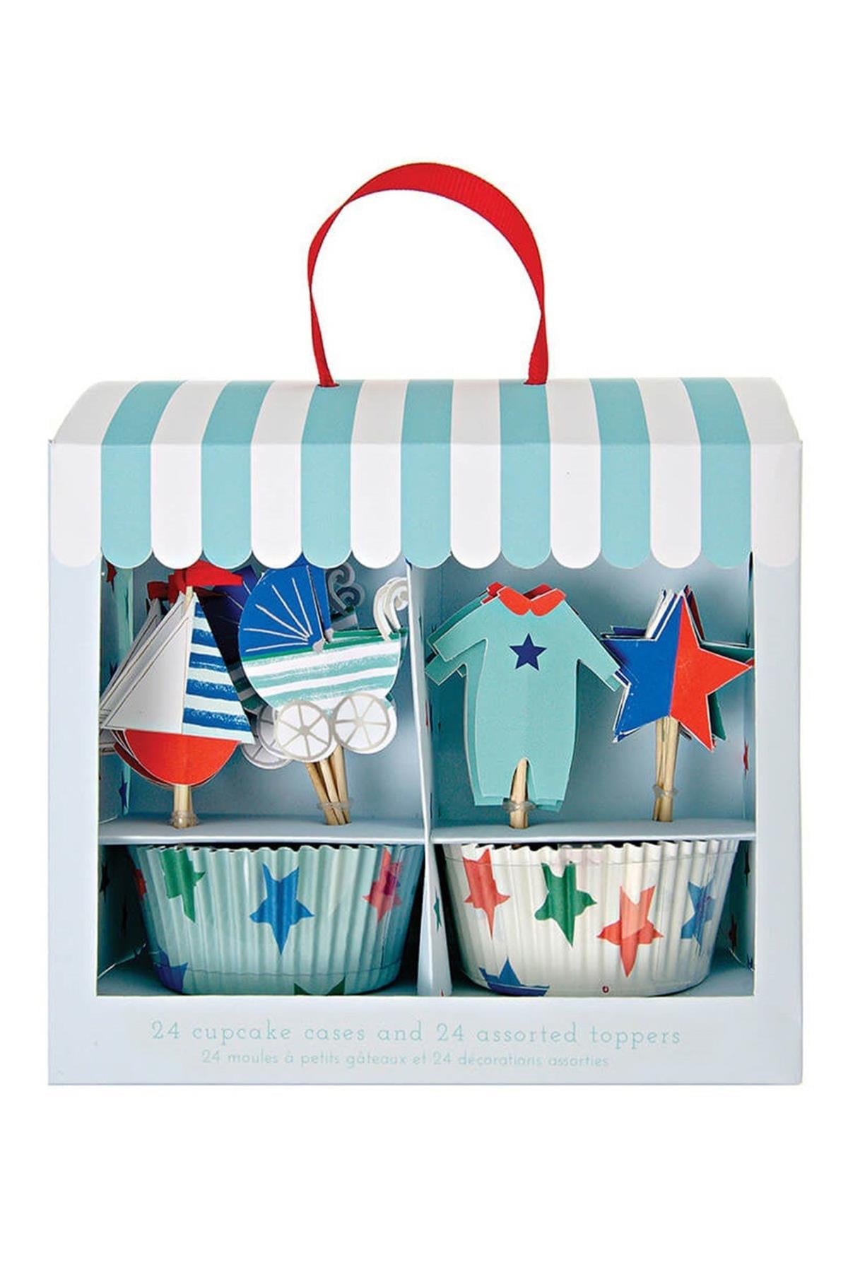 Meri Meri - Cupcake Kit - Mavi Çok Renkli
