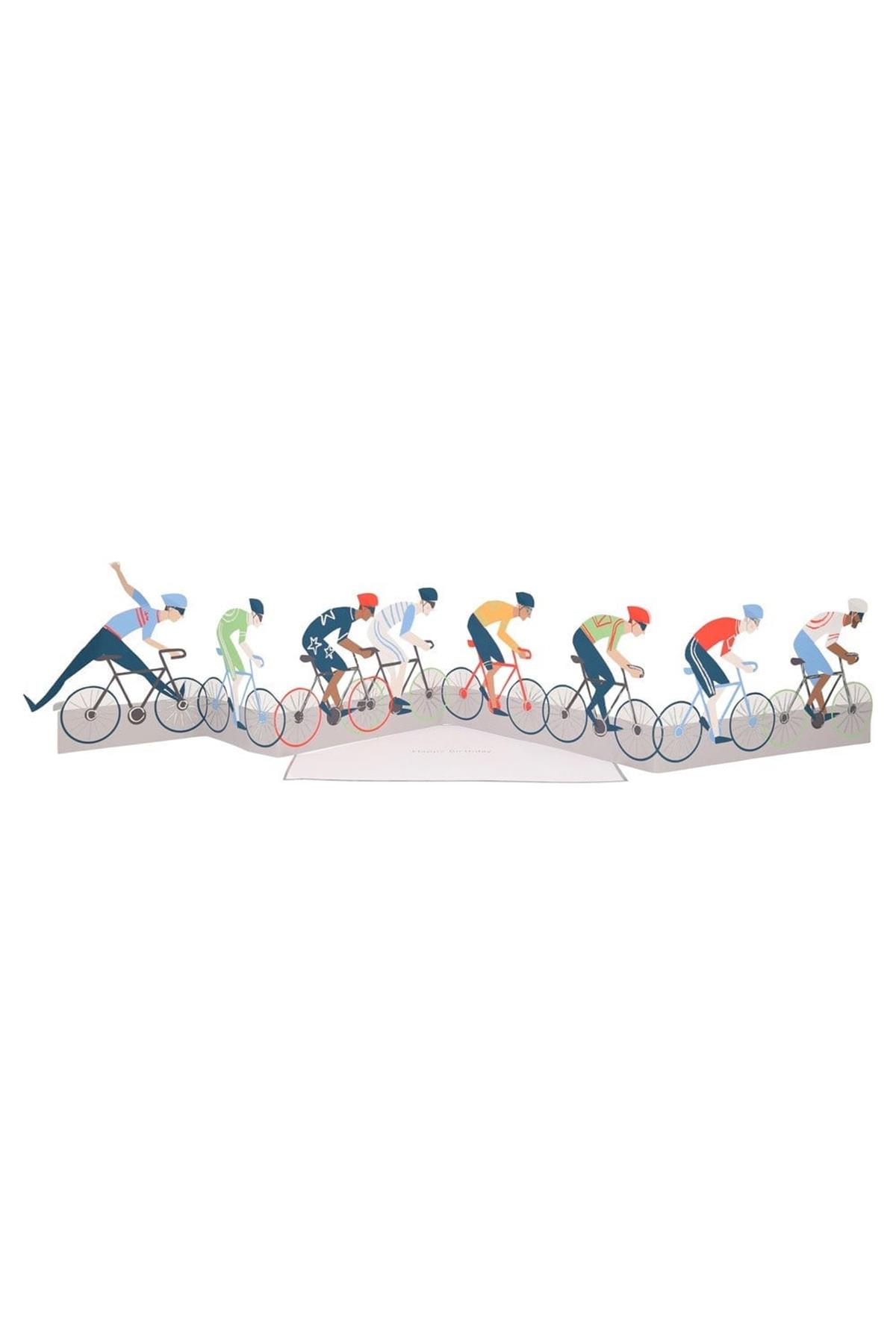 Meri Meri - Cycling Birthday Card - Bisiklet Tebrik Kartı Çok Renkli