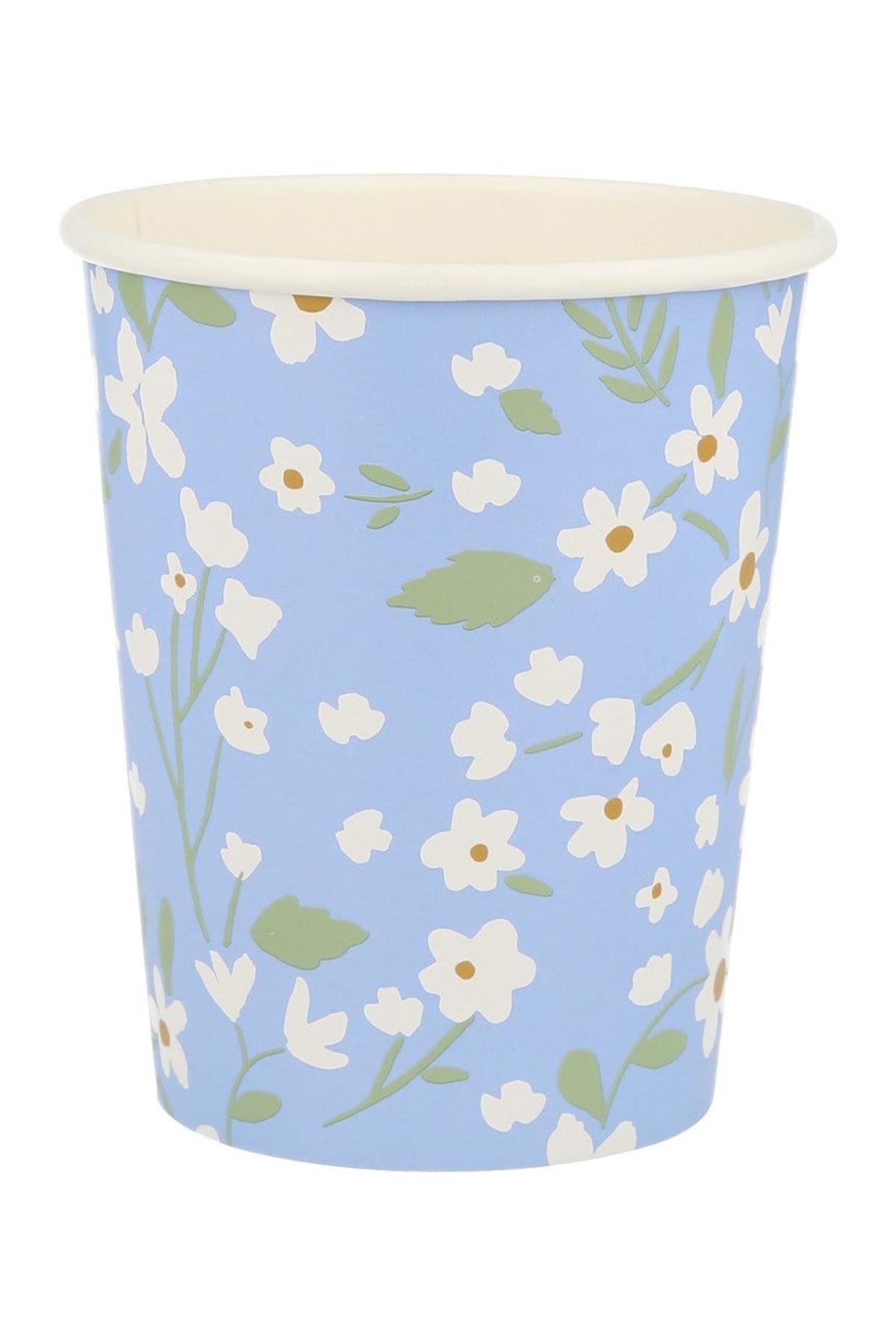 Meri Meri - Ditsy Floral Cups - Çiçekli Bardaklar - 12li Çok Renkli