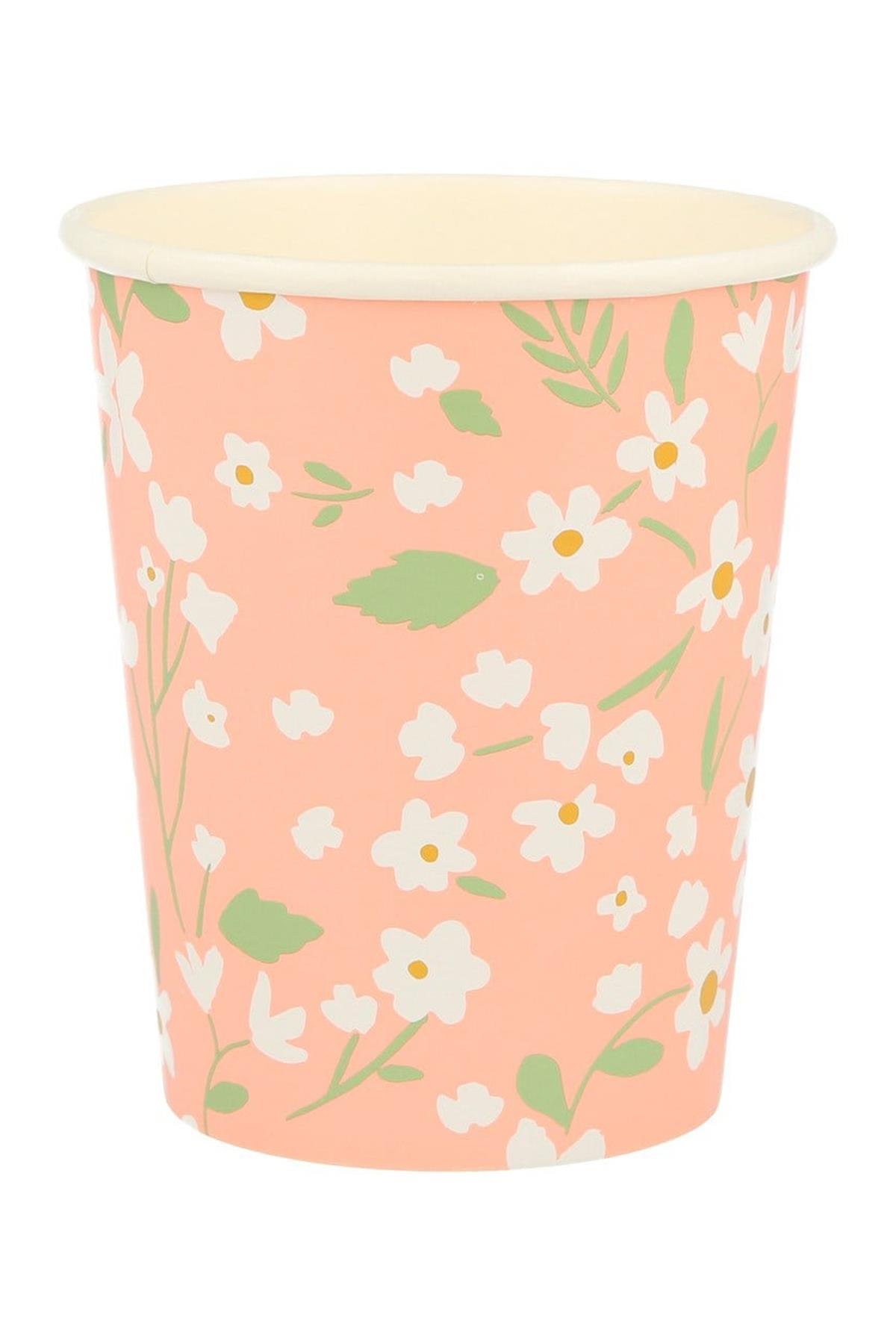 Meri Meri - Ditsy Floral Cups - Çiçekli Bardaklar - 12li Çok Renkli