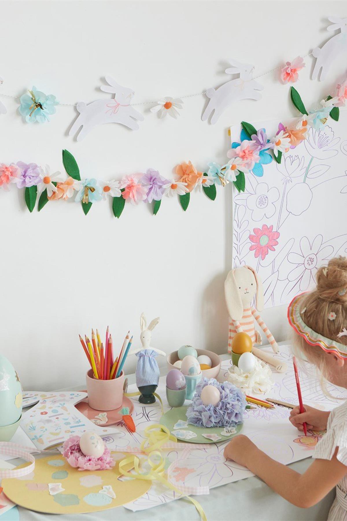Meri Meri - Easter Bunny Garland - Tavşan Asılan Süs Çok Renkli