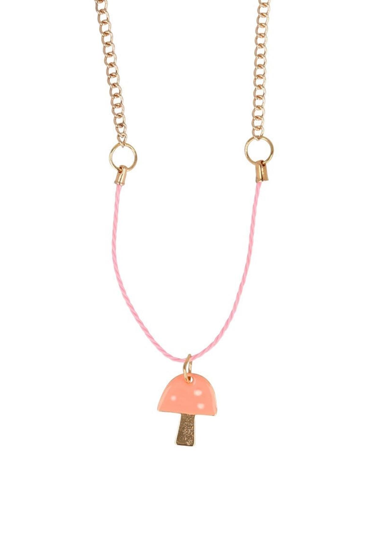 Meri Meri - Enamel Mushroom Necklace - Mantar Kolye Çok Renkli