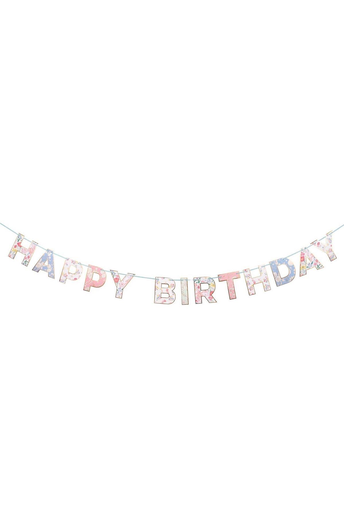 Meri Meri - English Garden Birthday Garland - English Garden Asılan Süs Çok Renkli