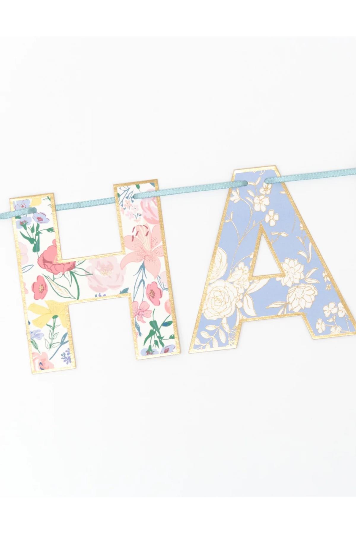 Meri Meri - English Garden Birthday Garland - English Garden Asılan Süs Çok Renkli