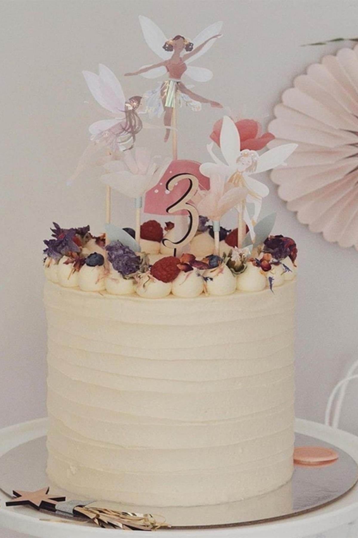 Meri Meri - Fairy Cake Topper - Peri Kızı Pasta Süsü Çok Renkli