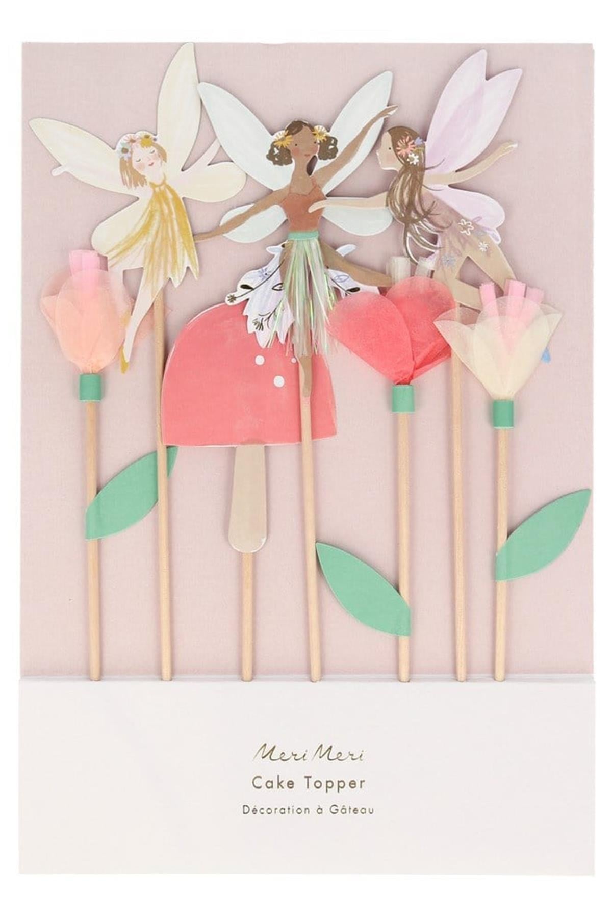 Meri Meri - Fairy Cake Topper - Peri Kızı Pasta Süsü Çok Renkli