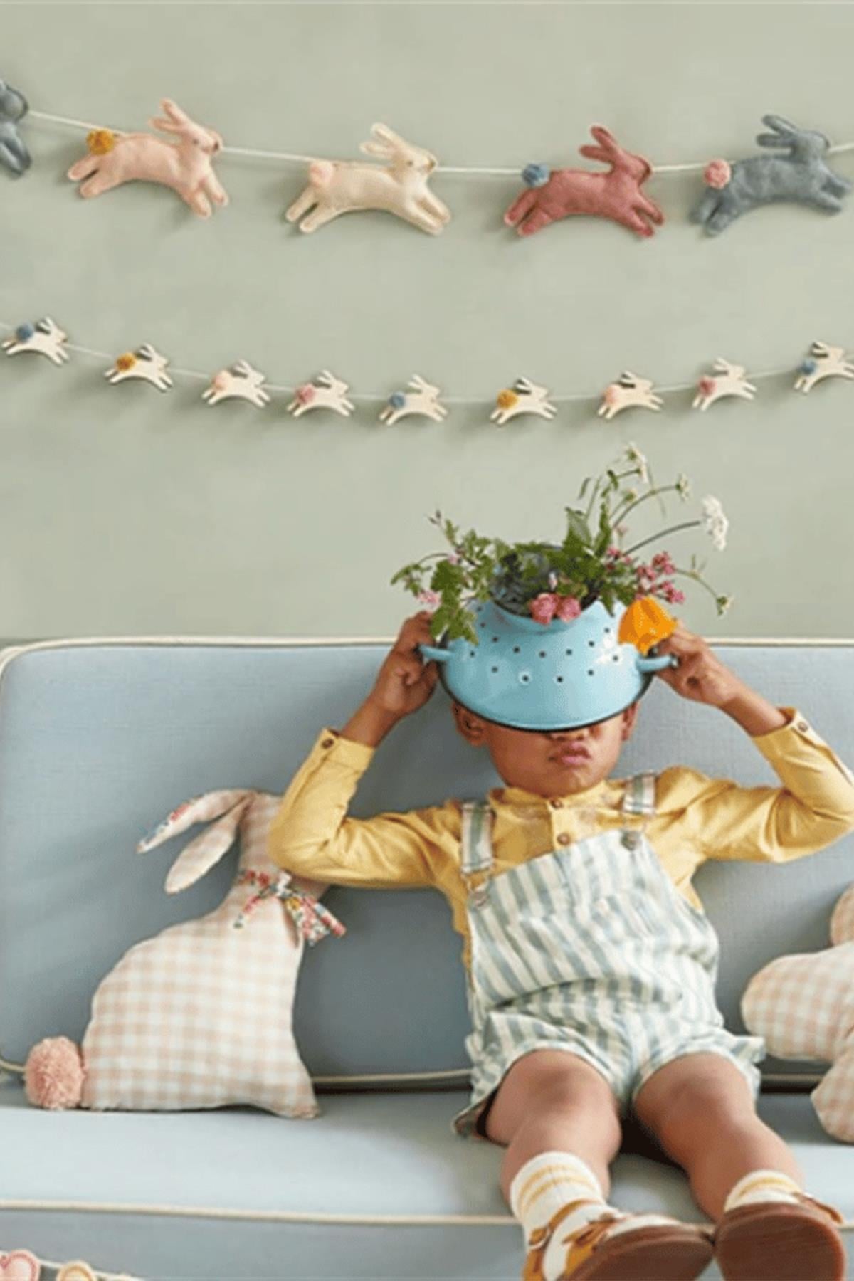 Meri Meri - Felt Bunny Garland - Tavşan Asılan Süs Çok Renkli