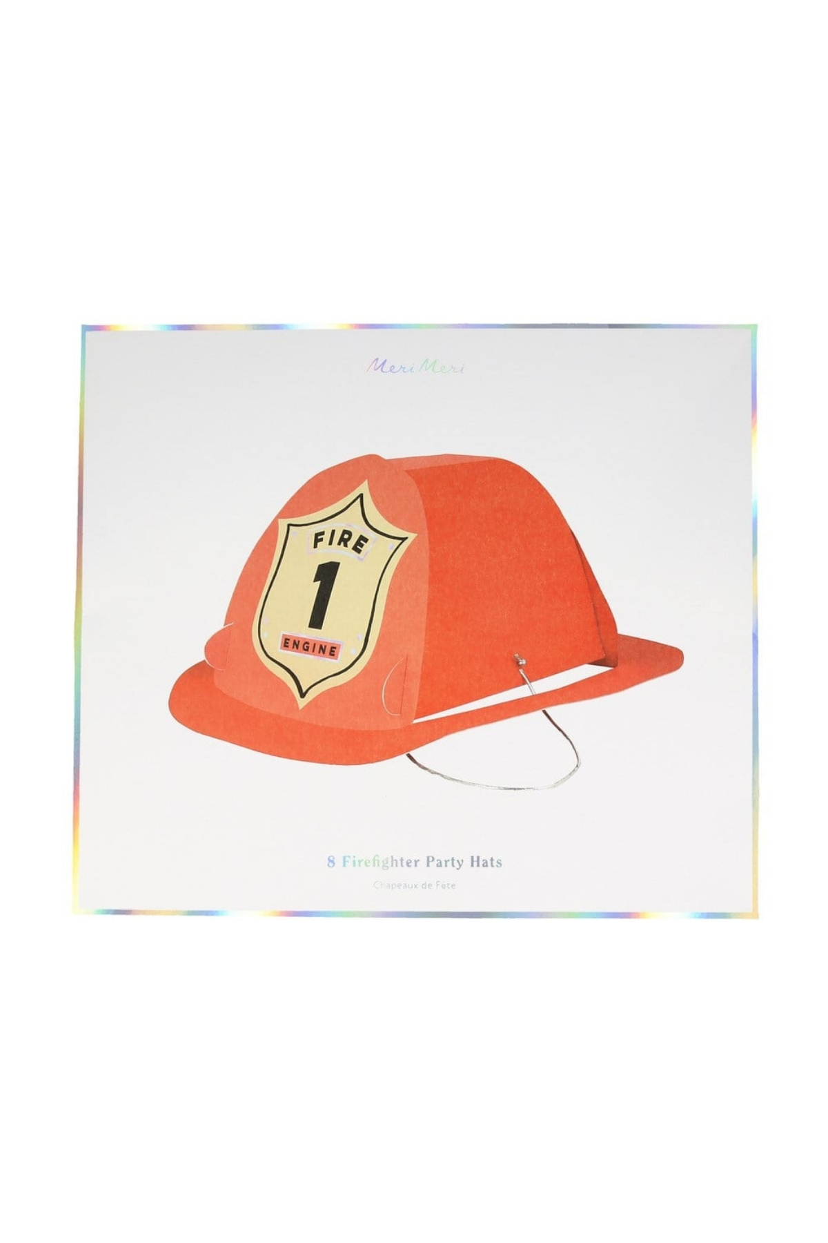 Meri Meri - Firefighter Hats - İtfaiyeci Şapkaları - 8li Çok Renkli