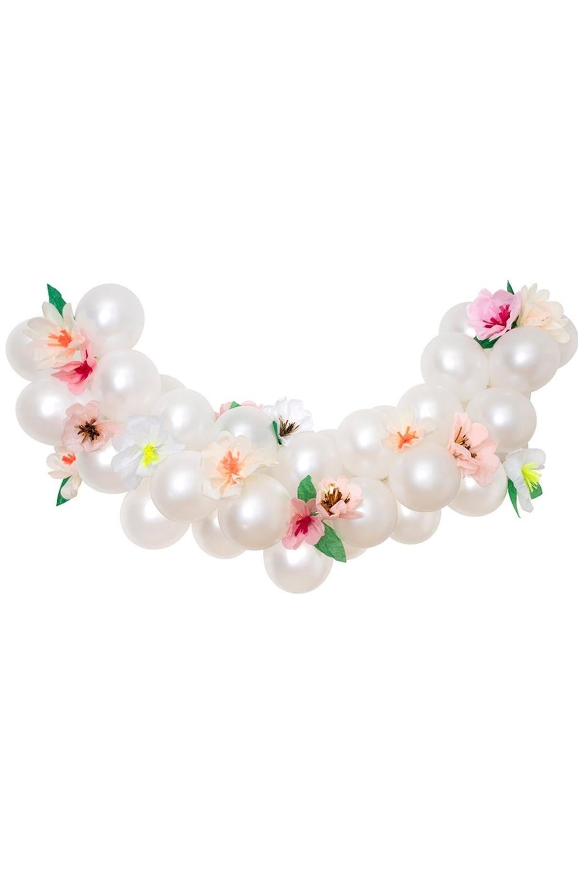 Meri Meri - Floral Balloon Garland Kit - Çiçekli Balon Zincir Kiti Çok Renkli