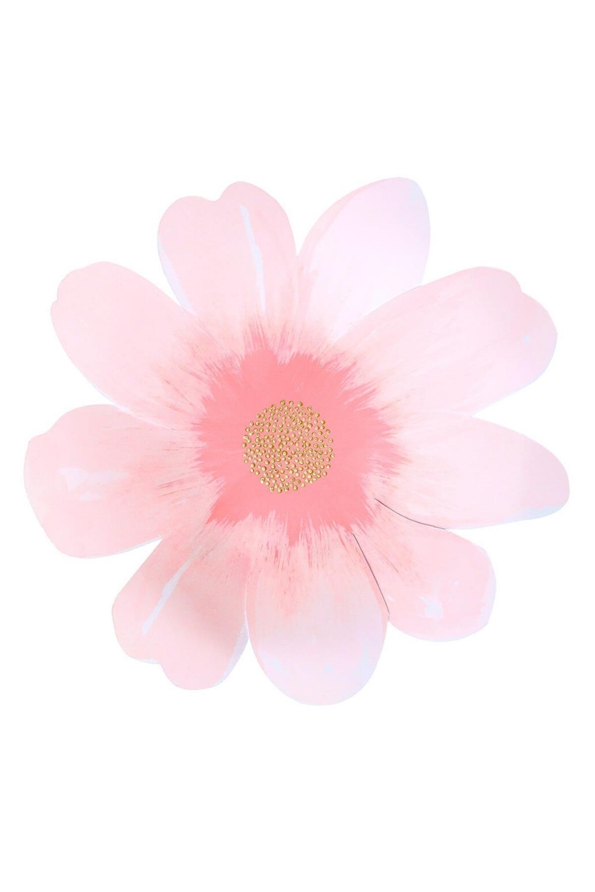 Meri Meri - Flower Garden Plates - Çiçek Bahçesi Tabaklar - L - 8li Çok Renkli