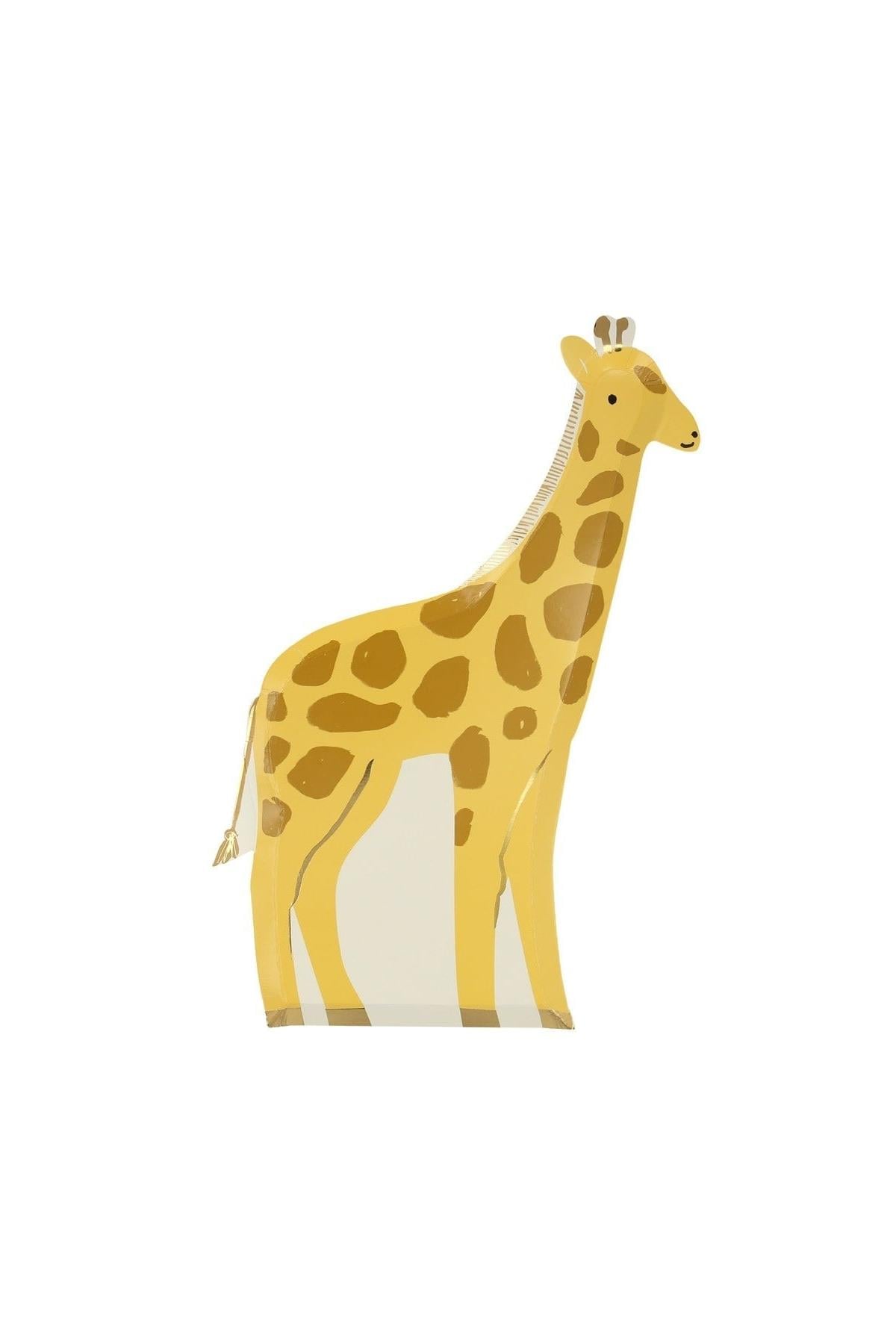 Meri Meri - Giraffe Plates - Zürafa Tabaklar - 8li Çok Renkli