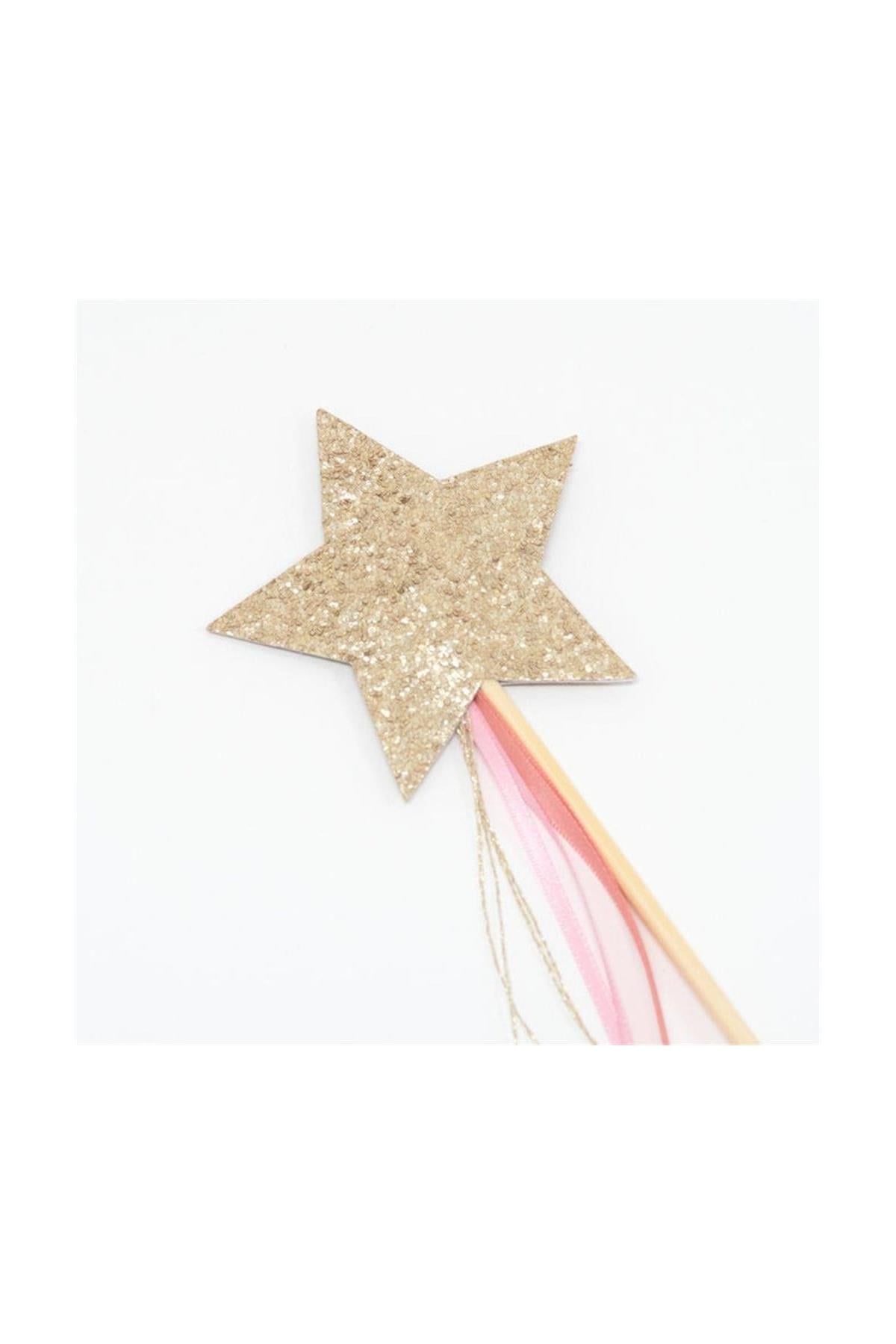 Meri Meri - Gold Glitter Wands - Altın Simli Sihirli Değnek Çok Renkli