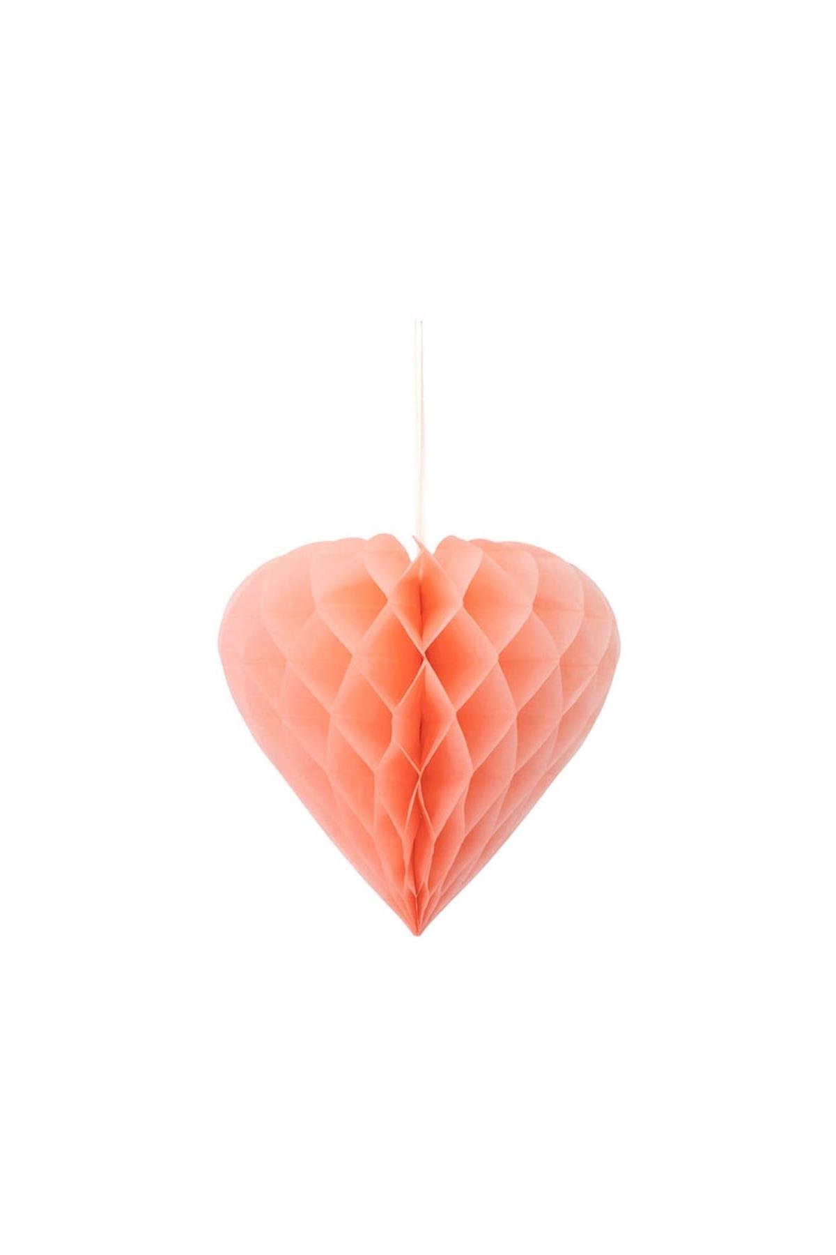 Meri Meri - Heart Honeycomb Decorations - Kalpli Petek Dekorlar Çok Renkli