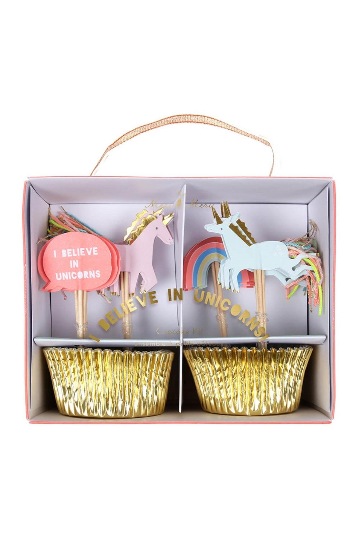 Meri Meri - I Believe In Unicorns Cupcake Kit - Unicorn Cupcake Kit Çok Renkli