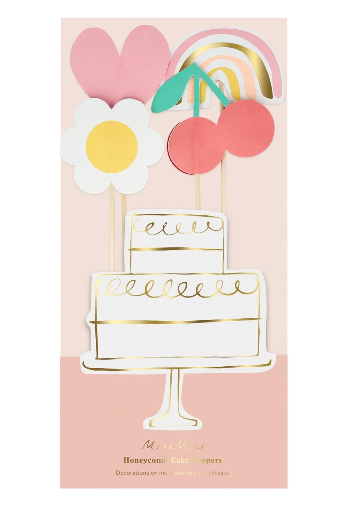 Meri Meri - İkonlar Pasta Süsleri (x4) Çok Renkli