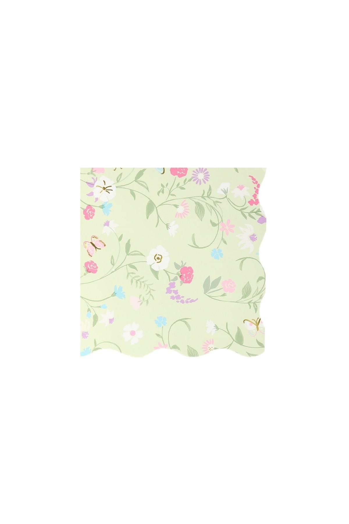 Meri Meri - Ladurée Floral Small Napkins - Ladurée Çiçekli Peçeteler - S - 16lı Çok Renkli