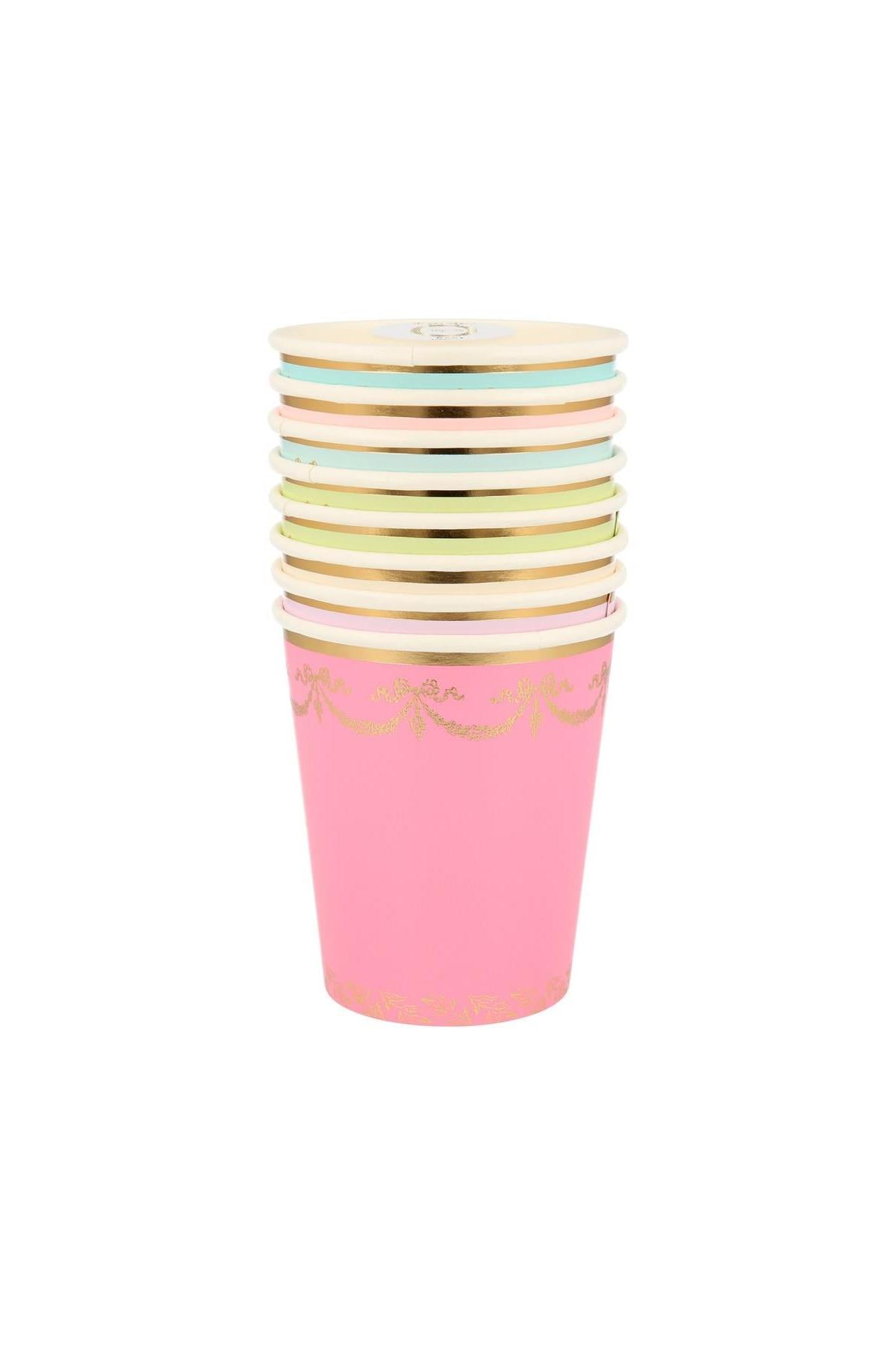 Meri Meri - Ladurée Paris Cups - Ladurée Paris Bardaklar (8li) Çok Renkli