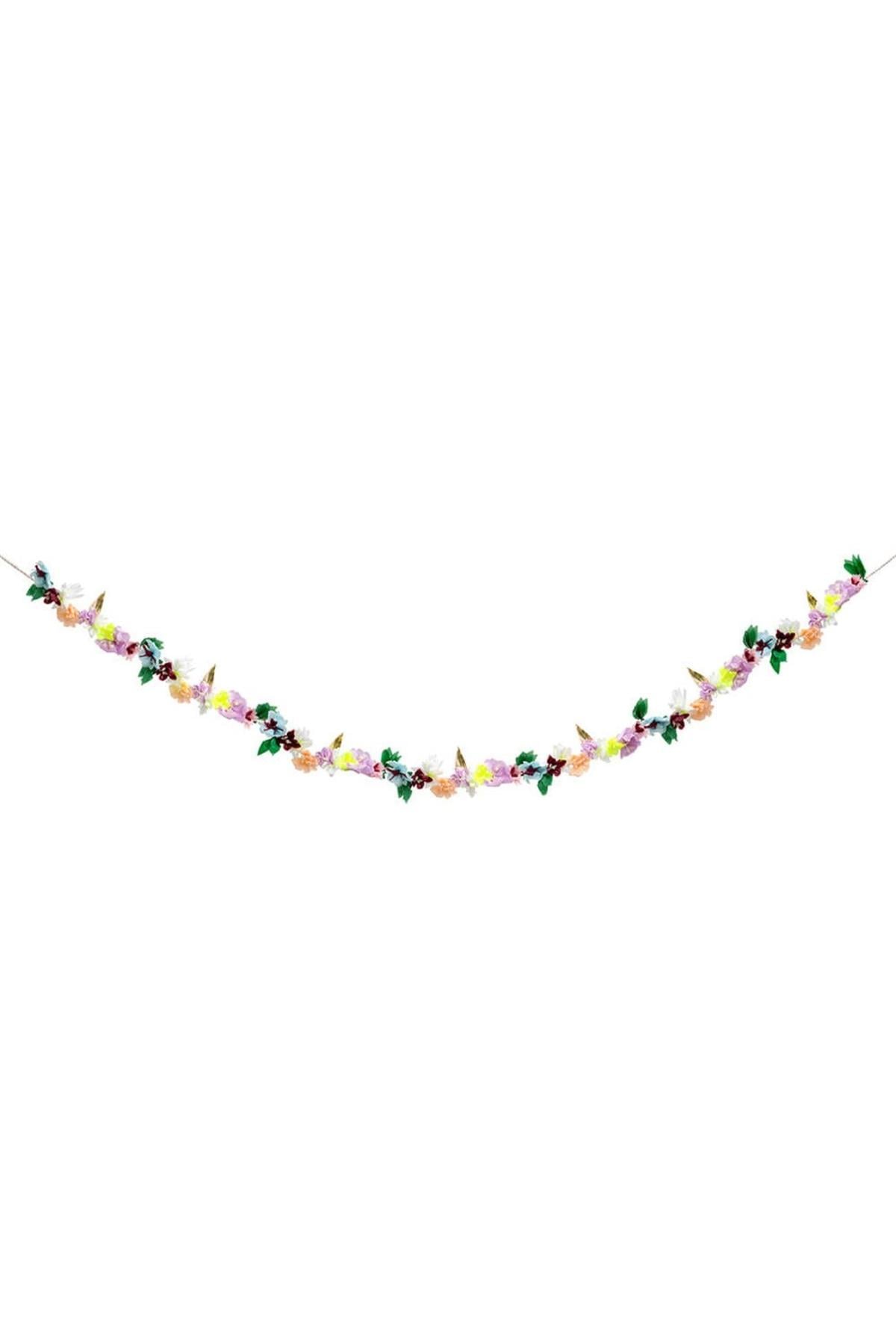 Meri Meri - Lilac Blossom Garland - Lila Çiçekli Asılan Süs Çok Renkli
