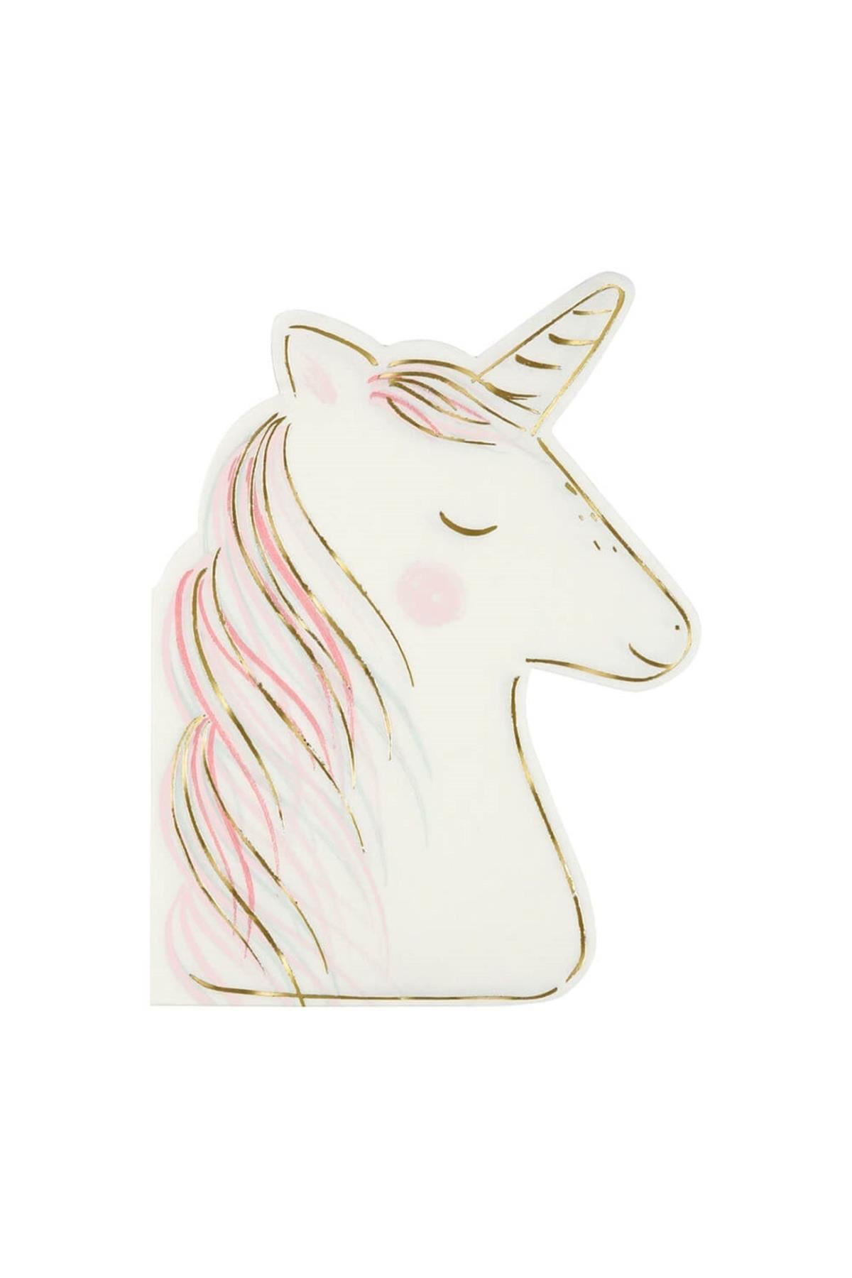 Meri Meri - Magical Unicorn Napkins - Unicorn Peçete - L Çok Renkli