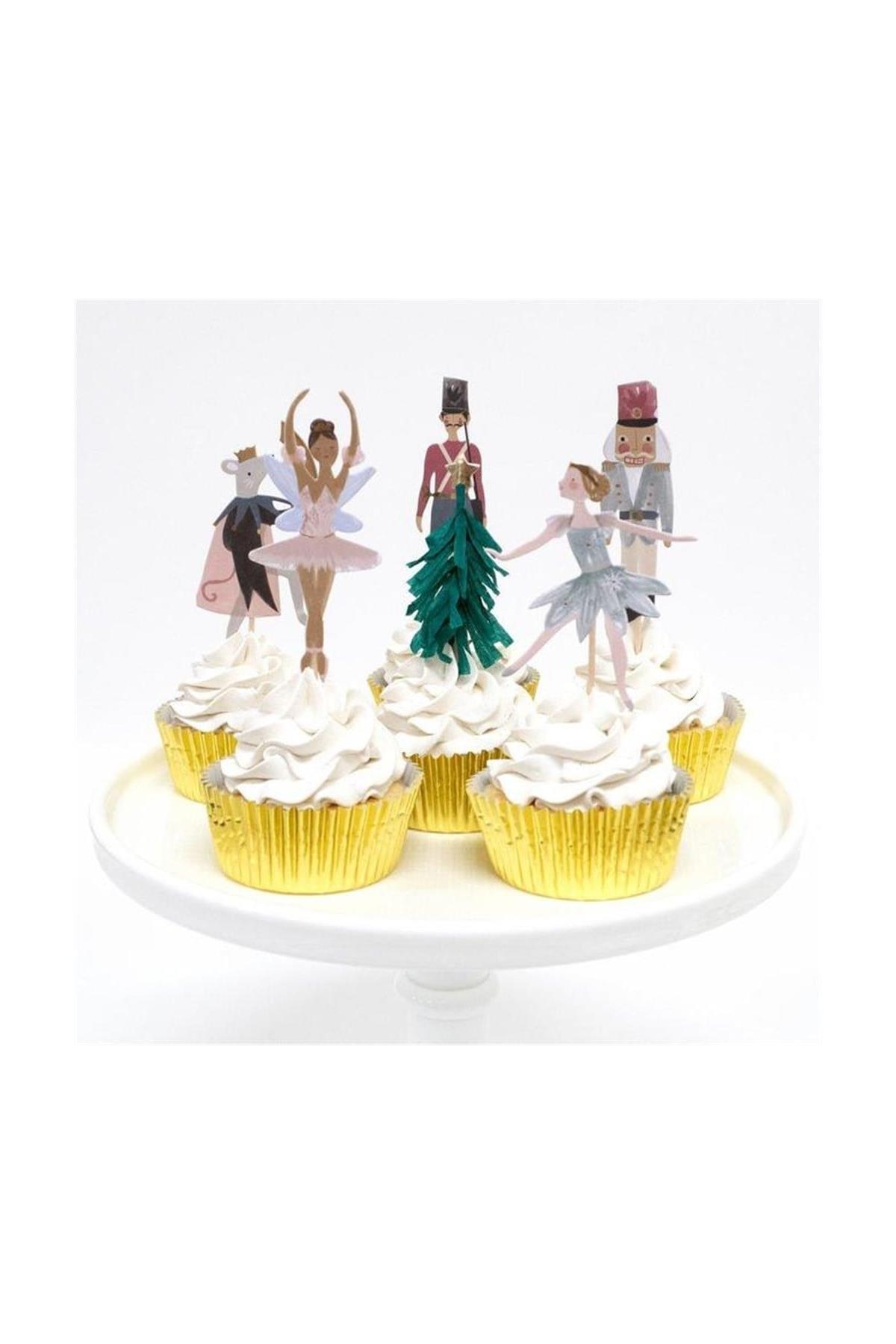 Meri Meri - Nutcracker Cupcake Kit Çok Renkli