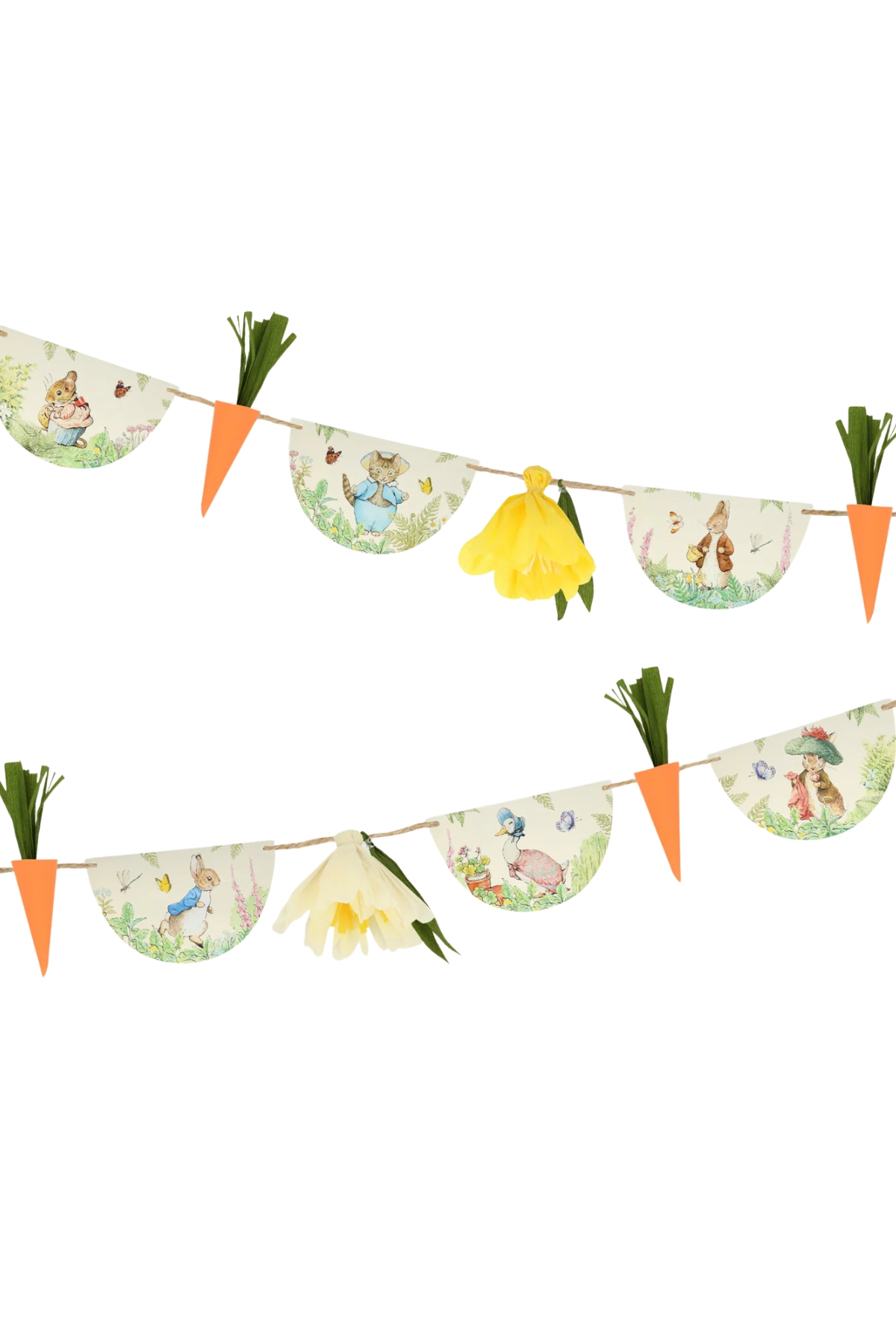Meri Meri - Peter Rabbit In The Garden Garland - Peter Rabbit Bahçede Asılan Süs Çok Renkli