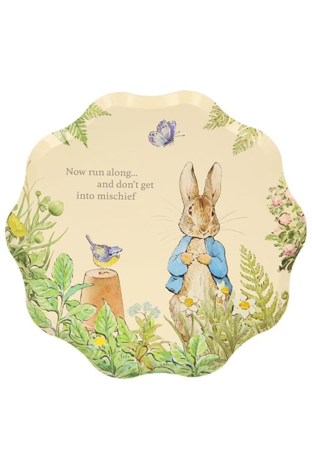 Meri Meri - Peter Rabbit Side Plates - Peter Rabbit Tabaklar - 8li Çok Renkli