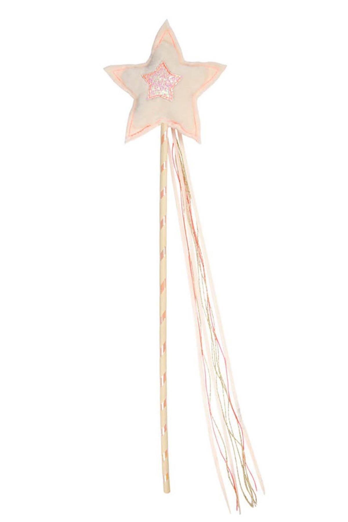 Meri Meri - Pink Star Wand - Pembe Sihirli Değnek Çok Renkli