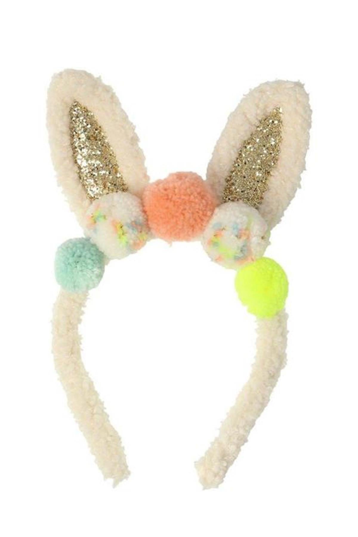Meri Meri - Pompom Bunny Ear Dress-Up - Ponponlu Tavşan Kulağı Kiti Çok Renkli