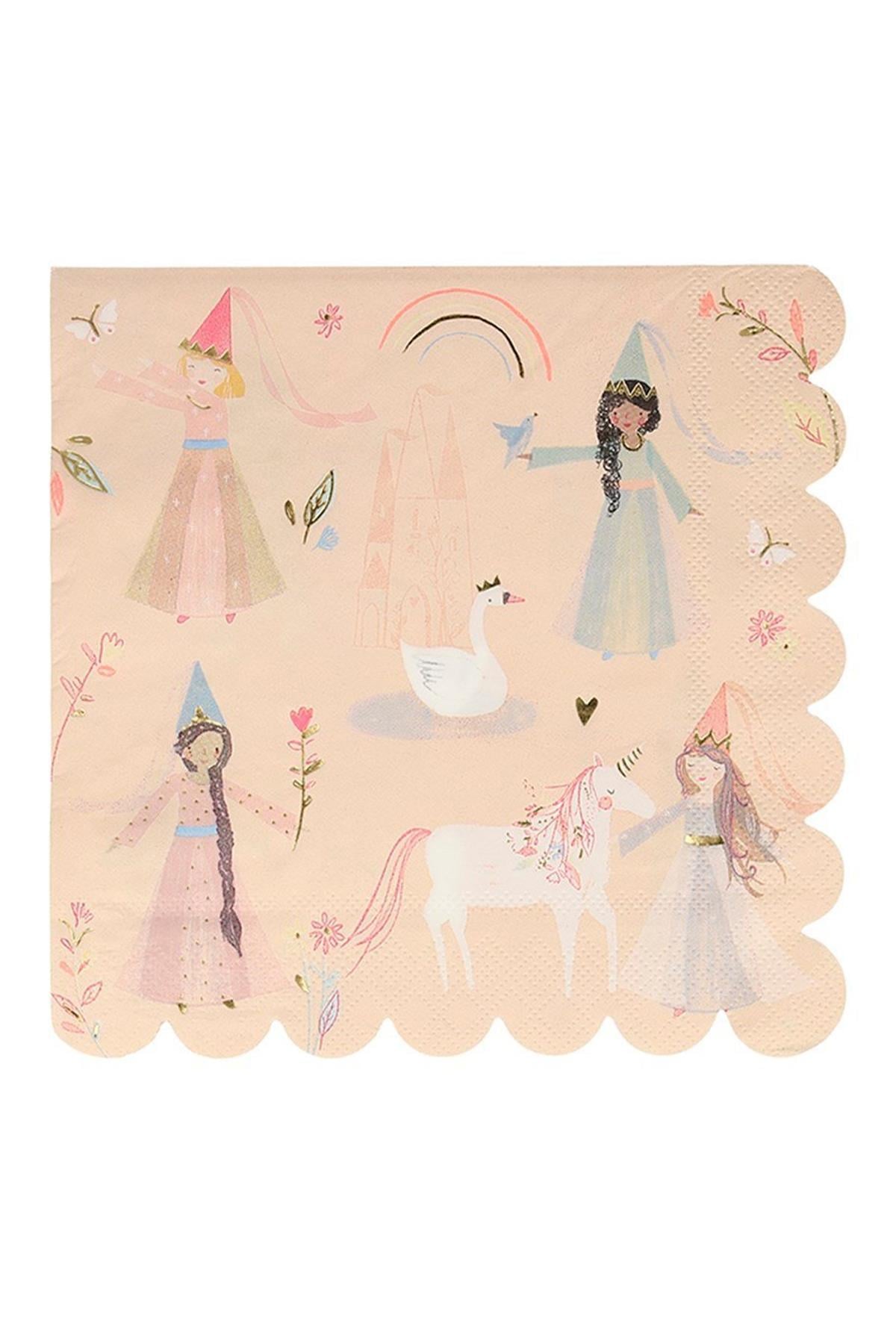 Meri Meri - Princess Napkins - Prenses Peçete - L Çok Renkli