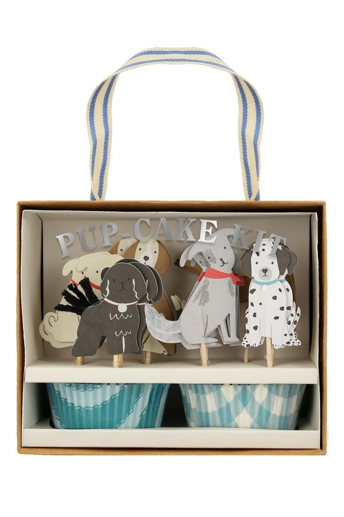 Meri Meri - Puppy Cupcake Kit - Yavru Köpek Cupcake Kit - 24'lü Çok Renkli