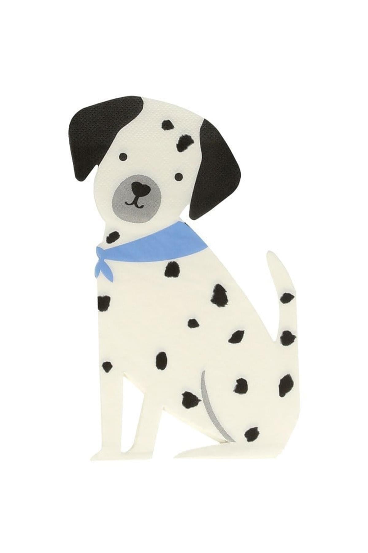 Meri Meri - Puppy Napkins - Yavru Köpek Peçeteler - 16lı Çok Renkli