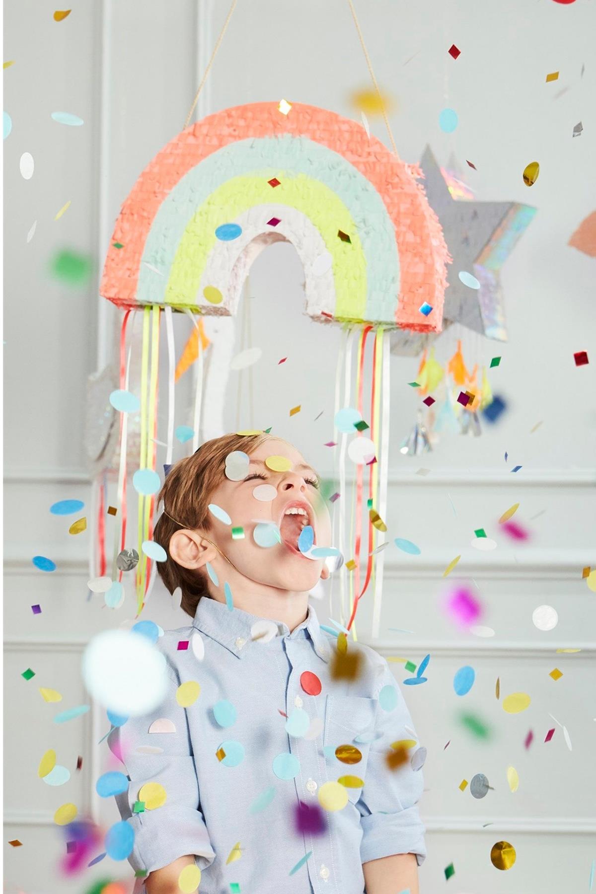 Meri Meri - Rainbow Party Pinata - Gökkuşağı Pinyata Çok Renkli