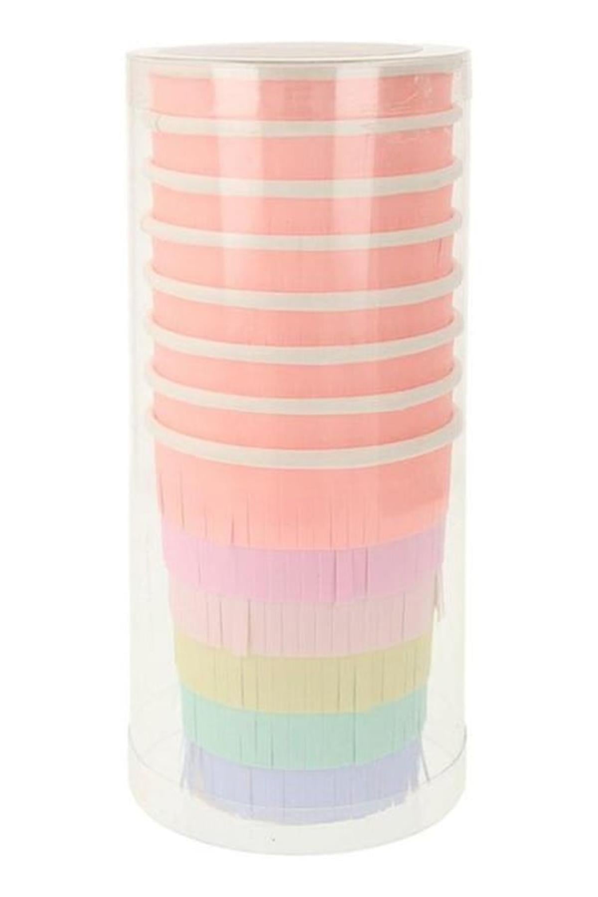 Meri Meri - Rainbow Sun Cups - Gökkuşağı Güneşli Bardaklar - 8li Çok Renkli