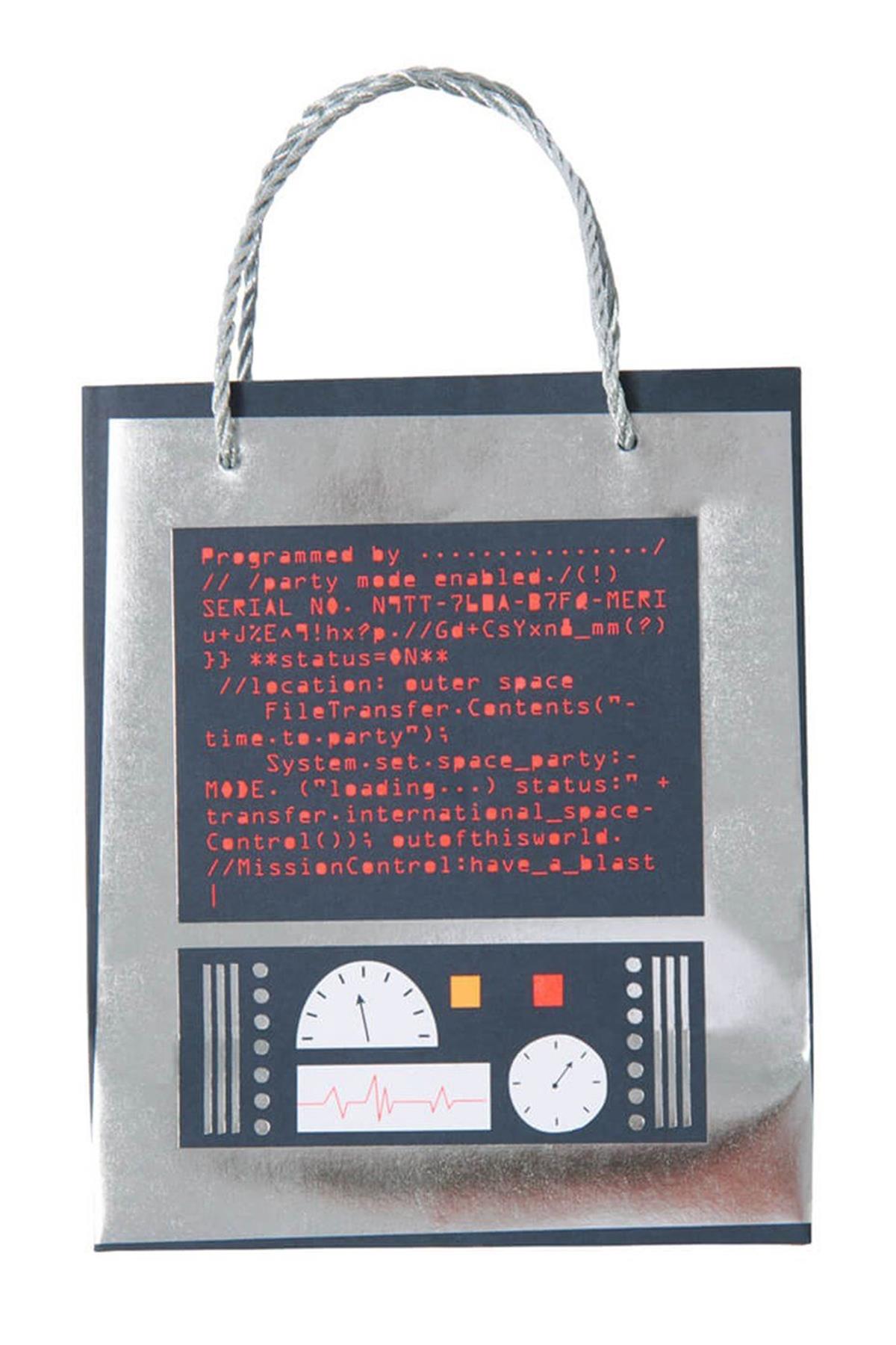 Meri Meri - Robot Party Bags - Robot Parti Çantaları Çok Renkli