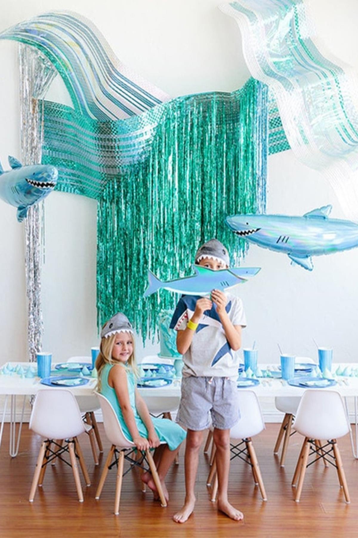 Meri Meri - Shark Foil Balloon - Köpekbalığı Folyo Balon Çok Renkli