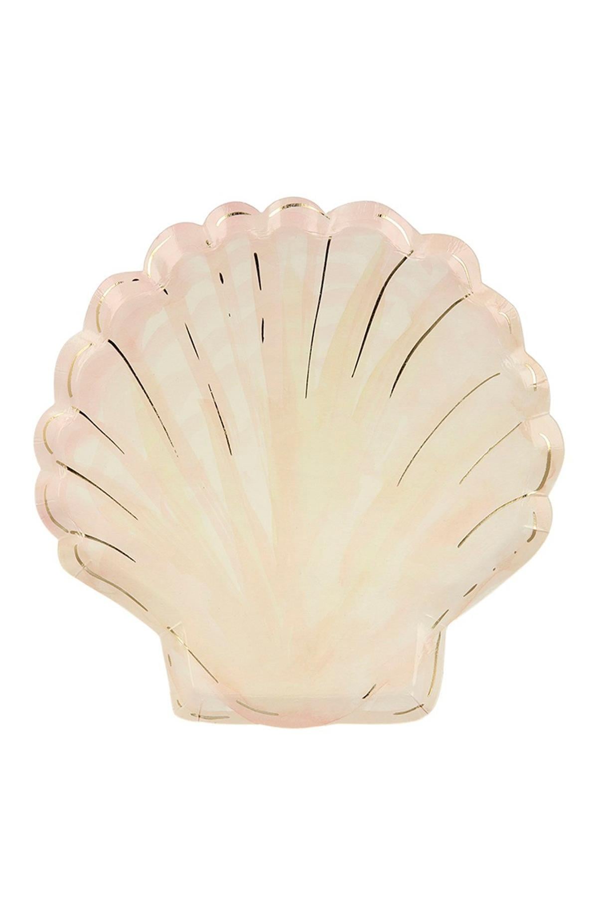 Meri Meri - Shell Plates - Deniz Kabuğu Tabak Çok Renkli