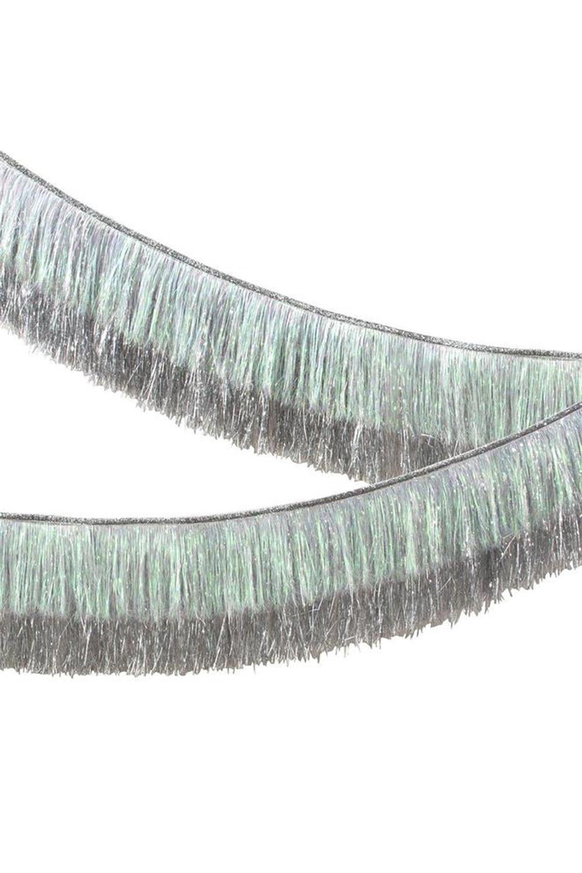 Meri Meri - Silver Iridescent Tinsel Fringe Garland - Gümüş Püsküllü Asılan Süs Çok Renkli