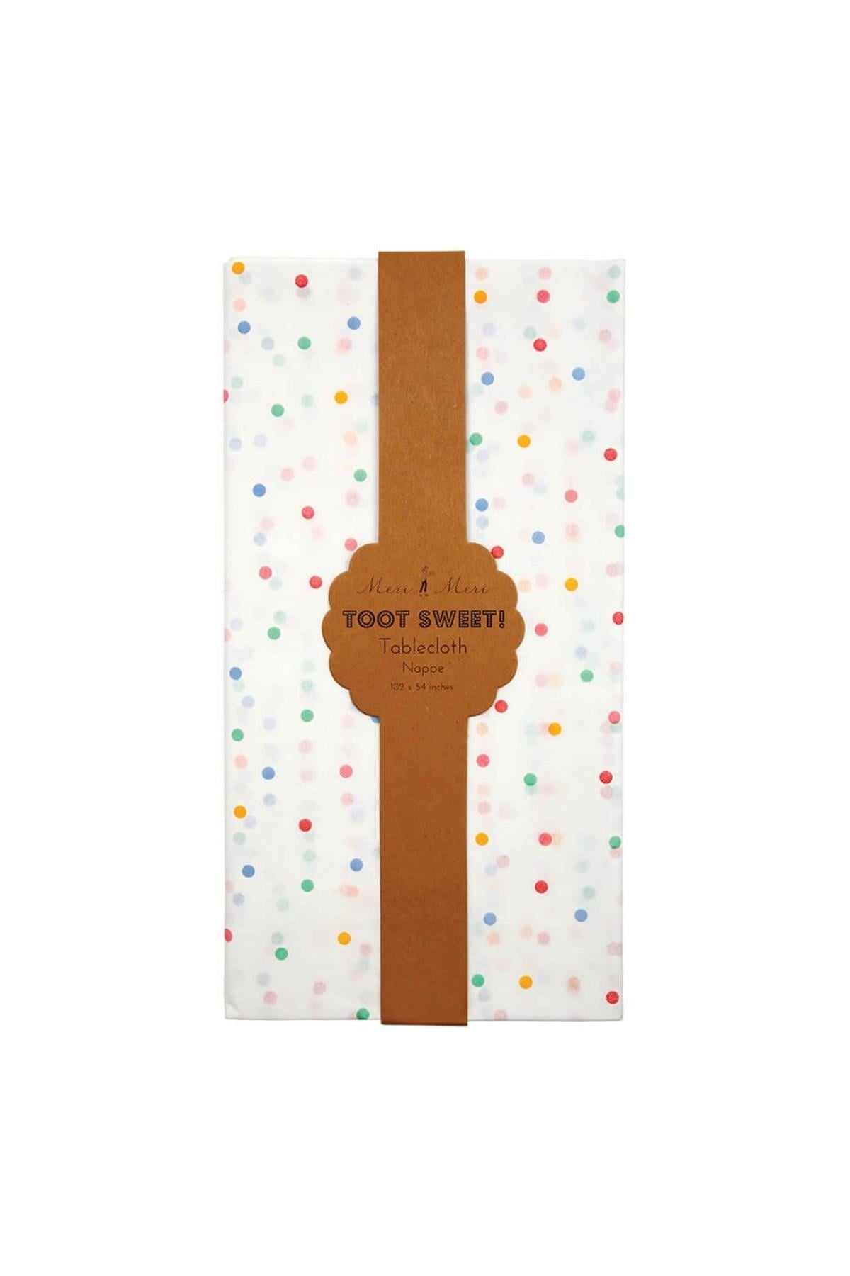 Meri Meri - Spotty Paper Tablecloth - Renkli Puantiyeli Masa Örtüsü Çok Renkli