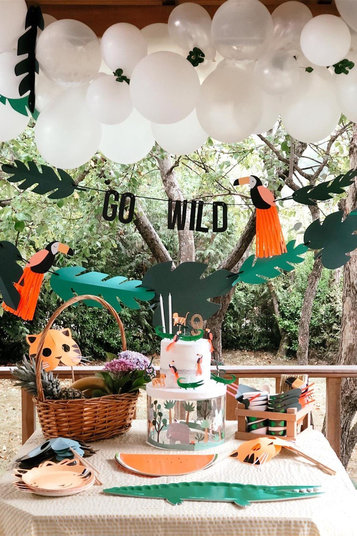 Meri Meri - Tiger Plates - Kaplan Tabak - S Çok Renkli