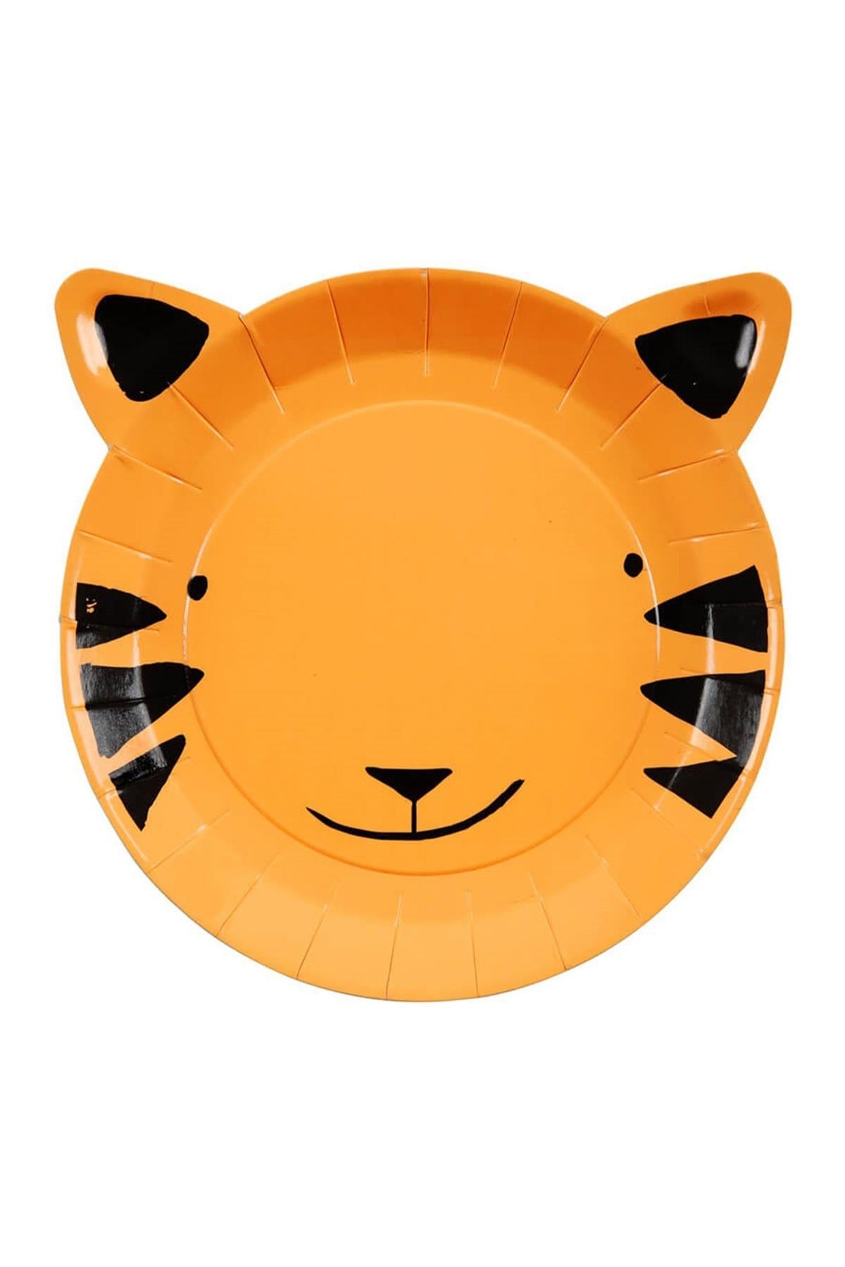 Meri Meri - Tiger Plates - Kaplan Tabak - S Çok Renkli